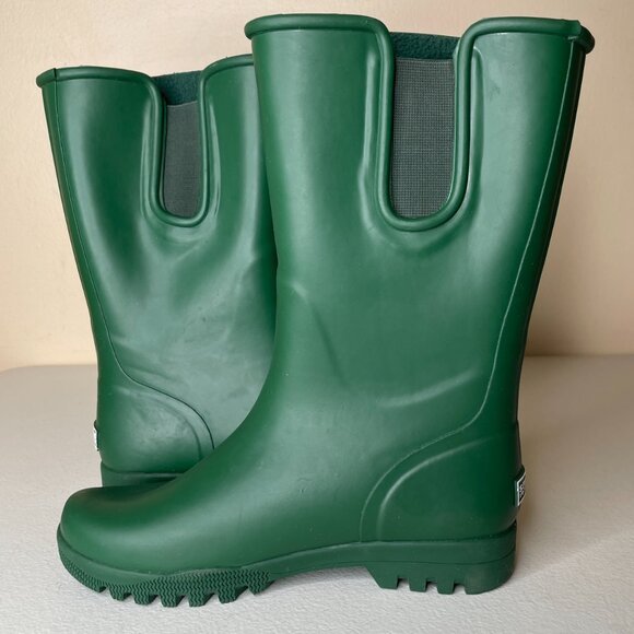 Sperry Top-Sider Nellie Green Waterproof Rubber Rain Boots Size 5 - Picture 4 of 16